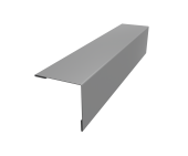 Планка завершающая 50х50 жалюзи Milan 0,5 Satin RAL 9006 бело-алюминиевый (3м) Центр Кровли