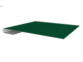 Планка завершающая 0,5 Satin с пленкой RAL 6005 зеленый мох (2м) Центр Кровли