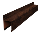 Планка опорная составная внешняя для забора жалюзи Palermo 0,45 Print Elite Cherry Wood TwinColor (2м) Центр Кровли