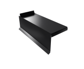 Планка торцевая сегментная Квадро профи Левая 0,5 Satin RAL 9005 черный Центр Кровли