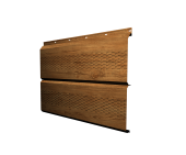 Софит ЭкоБрус с перфорацией 0,345 Grand Line 0,45 Print Elite Golden Wood TwinColor Центр Кровли