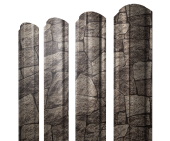 Штакетник Полукруглый Slim фигурный 0,45 Print Elite King Stone TwinColor Центр Кровли