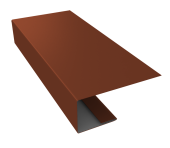 J-Профиль 18мм 0,5 Satin с пленкой RAL 8004 терракота (2м) Центр Кровли