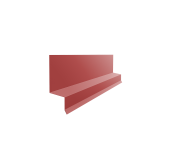 Отлив верхний фальц 0,5 Satin с пленкой RAL 3011 коричнево-красный (3м) Центр Кровли
