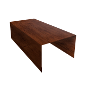 Крышка для забора из сайдинга (Блок-хаус new) 0,45 Print-Double Premium Cherry Wood Fresh (2,5м) Центр Кровли