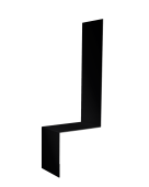 Планка примыкание боковое фальц 0,5 PurPro с пленкой RAL 9005 черный (3м) Центр Кровли