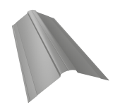 Планка конька фигурного 150x150 0,45 PE с пленкой RAL 9006 бело-алюминиевый (3м) Центр Кровли