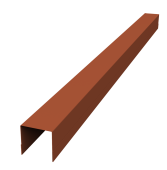 Планка вертикальная обратная для забора жалюзи Palermo 0,5 Velur X RAL 8004 терракота (3м) Центр Кровли