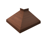 Угол отлива внешний 100 0,45 Print Elite с пленкой Choco Wood TwinColor Центр Кровли