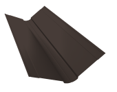 Планка ендовы верхней фигурной 150x150 0,45 Drap ST RR 32 темно-коричневый (3м) Центр Кровли