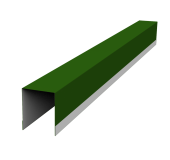 Планка опорная составная внутренняя для забора жалюзи Palermo 0,45 PE RAL 6002 лиственно-зеленый (2м) Центр Кровли