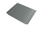 Кликфальц Double Pro Grand Line 0,45 PE с пленкой на замках RAL 7005 мышино-серый Центр Кровли
