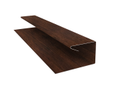 Планка П-образная завершающая сложная (КД) 0,45 Print-Double Premium Cherry Wood Dark F (2м) Центр Кровли