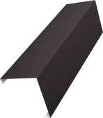 Декоративная накладка на столб универсальная угловая 80х80 для забора жалюзи Grand Line 0,5 GreenCoat Pural БТ матовый  RR 32 темно-коричневый (RAL 8019 серо-коричневый) (3м) Центр Кровли
