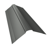 Планка конька фигурного 150x150 0,45 PE с пленкой RAL 7005 мышино-серый (3м) Центр Кровли