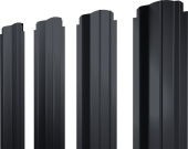 Штакетник П-образный B фигурный Grand Line 0,5 PurLite Matt RAL 7024 мокрый асфальт Центр Кровли