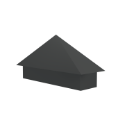 Колпак на полустолб для С8,С10 0,5 GreenCoat Pural BT, matt с пленкой RR2H3 (RAL 7016 антрацитово-серый) Центр Кровли