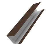 Крышка жалюзи Milan Slim 0,5 Satin Matt TX RAL 8017 шоколад (2м) Центр Кровли