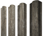 Штакетник М-образный B фигурный 0,45 Print Elite Nordic Wood TwinColor Центр Кровли