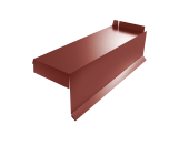 Планка торцевая сегментная Квадро профи Правая стартовая 0,45 PE RAL 3009 оксидно-красный Центр Кровли