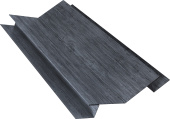 Планка угла внутреннего сложного 135 градусов Экобрус Grand Line 0,45 Принт Премиум Серое дерево TwinColor (3м) Центр Кровли