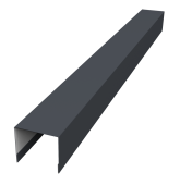 Стойка боковая крепежная для забора жалюзи Palermo 0,5 Drap RAL 7024 мокрый асфальт (1,8м) Центр Кровли