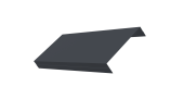 Ламель обратная 125 забора жалюзи Texas 0,45 Drap TwinColor с пленкой RAL 7024 мокрый асфальт Центр Кровли