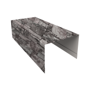 Крышка для забора из сайдинга ЭкоБрус 0,45 Print Elite Fine Stone TwinColor (2,5м) Центр Кровли