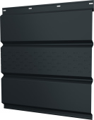 Софит металлический Классик v02 Grand Line центральная перфорация 0,45 Drap TX RAL 7016 антрацитово-серый Центр Кровли