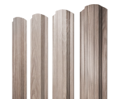 Штакетник Прямоугольный фигурный 0,45 Print Elite White Wood TwinColor Центр Кровли