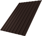 Профнастил С10A Grand Line 0,45 ПЭ матовый с пленкой RAL 8017 шоколад Центр Кровли
