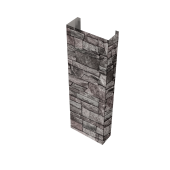Полустолб для С21 0,45 Print Elite с пленкой Fine Stone TwinColor (L1,5) Центр Кровли