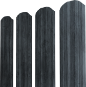 картинка Штакетник Twin XL фигурный Grand Line 0,45 Print Premium Grey Wood TwinColor Центр Кровли Штакетник Twin XL фигурный Grand Line 0,45 Print Premium Grey Wood TwinColor Центр Кровли