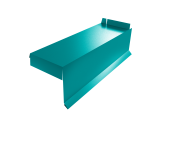 Планка торцевая сегментная Квадро профи Правая стартовая 0,45 PE RAL 5021 водная синь Центр Кровли