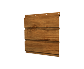 Софит металлический полная перфорация 0,45 Print Elite с пленкой Golden Wood TwinColor Центр Кровли