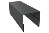 Планка П-образная заборная 20 0,45 PE-Double с пленкой RAL 7016 антрацитово-серый (2м) Центр Кровли