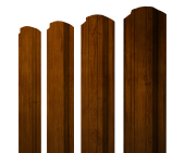 Штакетник Прямоугольный фигурный 0,4 Print Premium Golden Wood Intense FTC Центр Кровли
