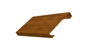 Ламель лицевая 125 забора жалюзи Texas 0,45 Print Elite с пленкой Golden Wood TwinColor Центр Кровли