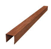 Планка вертикальная лицевая для забора жалюзи Palermo 0,45 Print Premium Rowan Wood Intense FTC (2,5м) Центр Кровли