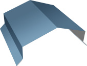 Парапетная крышка угольная 150мм Grand Line 0,45 Drap ТХ RAL 5024 пастельно-синий (3м) Центр Кровли