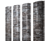 Штакетник Полукруглый Slim с прямым резом 0,45 Print Elite Fine Stone TwinColor Центр Кровли