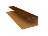Планка П-образная завершающая сложная (КД) 0,4 Print Premium Golden Wood Intense FTC (3м) Центр Кровли