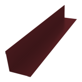 Угол внутренний 30х30 0,45 PE-Double с пленкой RAL 3005 красное вино (2м) Центр Кровли
