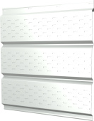 Софит металлический Классик v02 Grand Line полная перфорация 0,5 Satin с пленкой RAL 9003 сигнальный белый Центр Кровли