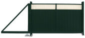 Ворота откатные Estet Plus 2,0х3,5 RAL 6005/1013 Центр Кровли