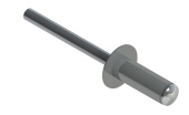 Заклёпка вытяжная Daxmer 3,2х8,0 RAL 9006 (1000 шт) сталь/сталь Центр Кровли