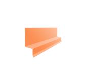 Отлив верхний фальц 0,45 PE с пленкой RAL 2004 оранжевый (3м) Центр Кровли