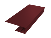 J-Профиль 12мм 0,45 PE-Double с пленкой RAL 3005 красное вино (2м) Центр Кровли