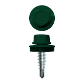 Саморез по металлу 4,8х19 (400шт) сверло №2 RAL 6005 Центр Кровли