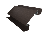Угол внутренний сложный 75мм 0,45 Print Elite Coffee Wood TwinColor (2м) Центр Кровли
